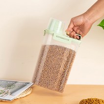 미우프 강아지 고양이 진공 사료통 2.5L 사료 소분 보관통, 핑크
