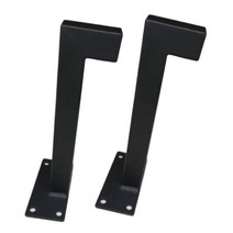 ST SHOP 2pcs 소박한 금속 부동 선반 브래킷 지원 Steampunk 장식, 블랙