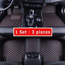 Toyota Rav 4 Rav4 2022 2021 2020 카펫 맞춤형 자동 스타일링 인테리어 액세서리 발 패드 자동차 커버, LHD 3pcs black red, 토요타