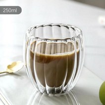 플랫화이트잔 아인슈페너잔 에스프레소샷잔 밀크글라스350ml 라떼 커피 유리 컵 뚜껑 및 빨대 투명 버블 티, 01 250ML_01 200-400ml