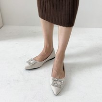 여성 데일리 스퀘어 플랫슈즈 zn311