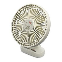 일본직발송 2. 山善 ( YAMAZEN ) 야마젠 USB 탁상 선풍기 산리오 헬로 키티 풍량 3단계 절단 타이머 포함, One Size, 오프화이트