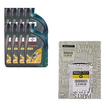 QM5 디젤 훅스 타이탄 플렉스 34 5W30(8L) 르노 순정 필터 엔진오일세트, 1개