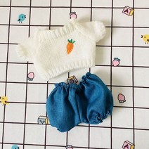 무속성솜인형 아이돌 인형옷 20cm 20cm 패션 인형 옷 니트 스웨터 옷 청바지 바지 정장 20cm 인형 만화 스, 02 2