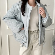 H스타일 (DK)웨이브누비패딩점퍼