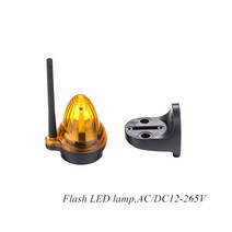 야외 LED 신호 경보등 12V 220V 스트로브 깜박임 비상 경고등 벽 마운트 자동 게이트 오프너, 한개옵션0