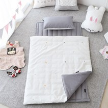 출산 육아 신생아 땀흡수 통기성 낮잠이불 영유아 순면 아기 솜 이불 패드 베개 세트, 미코 낮잠+핑크