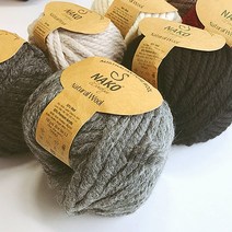 (10+1이벤트중) 나코 내츄럴 울 뜨개실 조끼 목도리 Nako Natural wool, 23313