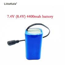 Liitokala 7.4 v 8.4 v 4400 mah 배터리 팩 18650 배터리 4.4ah 충전식 배터리 자전거 헤드 라이트/cctv/카메라/전기|battery pack|b, 단일, 1개