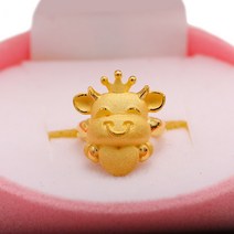 마이웨딩주얼리 24K 순금 99.9% 3.75g 왕관 황소 돌반지