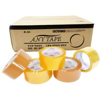 박스테이프 이사 포장용 투명 황색 OPP테이프 12롤, 경테이프 48mm_50m (투명)_12롤