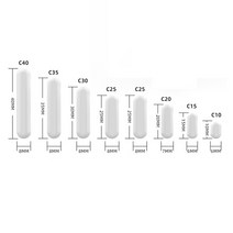 17 개세트 PTFE 자석 교반기 막대 원통형 C 믹서 실험실 화학, 01 17PcsSet