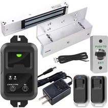 UHPPOTE 59kg130파운드 전기 자석 도어락 원격 제어 키트 시스템 포함 서랍 캐비닛 찬장 사물함 잠금 옷장 장치 USA 미국, 600lbs Inswinging