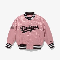 뉴에라키즈 [뉴에라키즈] MLB 샤인 새틴 LA 다저스 재킷 체리 핑크(13371318)