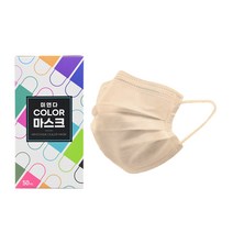 미연다 깔끔한 14가지 색깔 두툼한 국산 덴탈 보풀없는 일회용 컬러 마스크 소형 중형 대형 50매입, 크림베이지