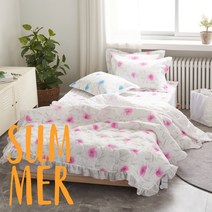 쿨링 프릴 여름 스노우리플 덮는 누빔 이불 SS Q