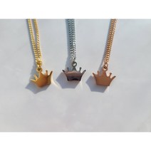 블로썸스틸 써지컬 서지컬 스틸 미니 왕관 연예인 여자 팬던트 3색 목걸이 선물