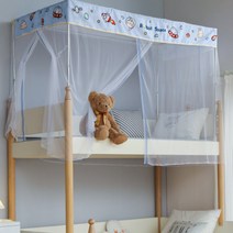 사각모기장 2층 침대 무설치 모기장 집들이선물 기숙사 여름 필수템 필수품, K.우주토끼-위층 모기장+쫄대 + A.0.9mx1.9m