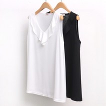 빅사이즈사랑해요 5500L106 훌 민소매 블라우스 BG