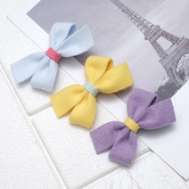 꼬마또래 파스텔 모직 리본 아동 머리핀