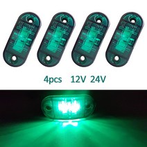 라이트 수리 복원 부품 NLpearl-12V 24V LED 사이드 마커 트럭 액세서리 10 개 경고등 자동차 트레일러 주, 09 보라색