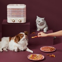 식품 가정용 건조기 소형 과일스낵 수제간식, 화이트 더블 노브 정밀한 온도 조절