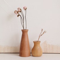 우드 원목 나무 화병 꽃병 VASE 2type [드라이플라워 엔틱 꽃꽂이 병 빈티지 인테리어 장식 조화 소품]