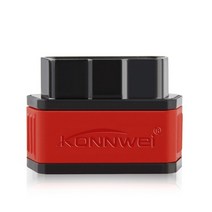 자동차 차량 진단기 elm327 obd2 자동차 스캐너 konnwei 블루투스 호환 elm327 pic18f25k80 v1.5 자동차 진단 도구 obd 2 자동 스캐너, 검정과 빨강