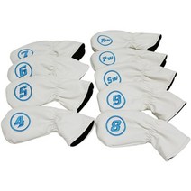 아이언통커버 골프헤드 귀여운 강아지 클럽 클럽 보호 드라이버 페어웨이 우드 41, 9개흰색