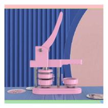 핀버튼기계 어린이집 학생 창작 미술 활동 뱃지 머신, 핑크 B