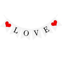 파티샵 장식 가랜드 12CM*15CM, lOVE