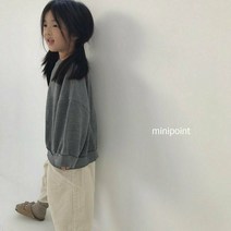 미니포인트 데끼시보리맨투맨 겨울 유아 아동 키즈 주니어 기모맨투맨 [3호-15호]