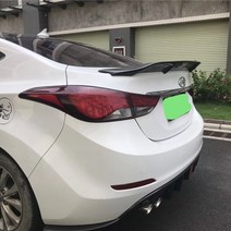 R 스타일 유광 카본 FRP 리어 트렁크 스포일러 날개 현대아반떼 2012 - 2016 적합, 도색되지 않은 스포일러, 현대