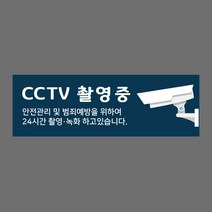 CCTV스티커 씨씨티비 CCTV 촬영중 작동중 안내표시, CS001 45CM x 15CM 스티커