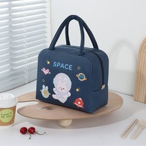 ANYOU 도시락가방 보냉도시락가방 토끼도안DBWD026, 보냉가방-토끼도안, 푸른 색