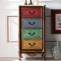 오리엔탈 수납장 단단한 빈티지 나무 틈새 서랍 침실 보관 거실 찬장 사물함 장식, D