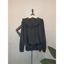 윤스토어 [무료배송!!!] 가을 여성 브이넥 프릴 카라 리본 블라우스