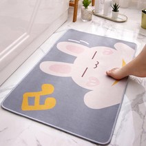 귀여운 발매트 주방 현관 욕시리 화장실 러그발매트 욕실매트 주방매트 러그 거실매트 화장실러그 화장실매트 욕실발매트 미끄럼방지매트 현관매트 현관발매트, 01. 뮤직토끼:-