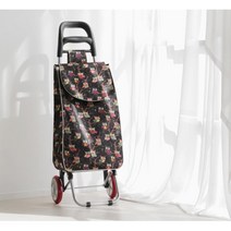 귀여운 부엉이 쇼핑 카트 구루파 핸드카 다용도접이식카트 접이식쇼핑카트 시장가방, 1개, 일반바퀴