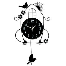 JJT 거실 카페 무소음 큐빅 인테리어 종달새 뻐꾸기 골드 벽걸이시계 아날로그 벽시계, JT1302A(36x70)