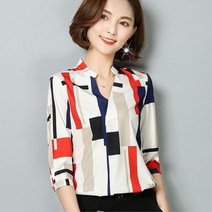 SAMARA 품격이 있는 브이넥 블라우스 LR0330