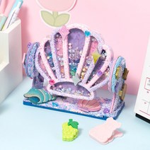 율아트 왕관 조개 컬러 클레이 거울 만들기 아트 재료 세트, X-MAS