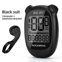 위치추적기Rockbros GPS추적기 GPS 등산앱 지피에스 산악용GPS 자전거GPS, 블랙 세트