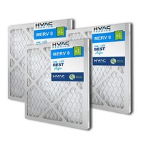 HVAC 리턴 필터 그릴용 40.6cm x AC MERV 8 [실제 치수: 40.6cm] 3팩HVAC Premium, 24 X 16 X 1_3 Count (Pack of 1