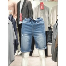 [톰스토리] [W몰 ]밴딩 스판 5부 청 반바지 T192M3141A 28H2