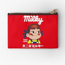 광목파우치 명품화장품 어린이집 친환경 파우치 Milky Peko Chan 지퍼 파우치 돈 가방 속옷 키 보관 포장