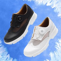 다니엘프라임 KR-300다이얼 남성 여름골프화 천연소가죽 메쉬 스파이크리스 필드 실내 커플