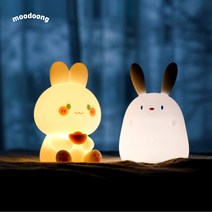 토끼무드등 실리콘무드등 아이방 수면등 취침등 침실조명 LED 캐릭터무드등, 굿나잇 토끼무드등
