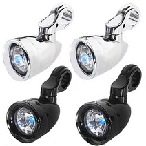 글라이드 드라이빙 범용 32mm 오토바이 레트로 안개등, 블랙