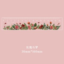 건축 제도 용품 카와이 데이지 로즈 눈금자 아크릴 DIY 드로잉 제도 도구 15CM 다기능 학생 사무용품 포, 01 A